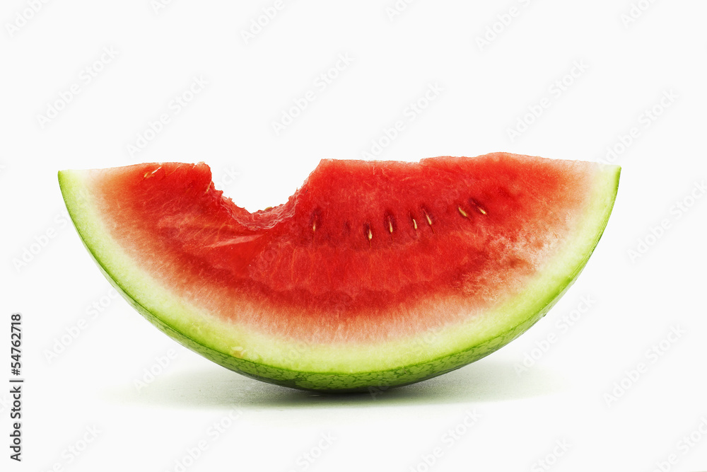 a slice of watermelon with a bite a slice of watermelon with a bite