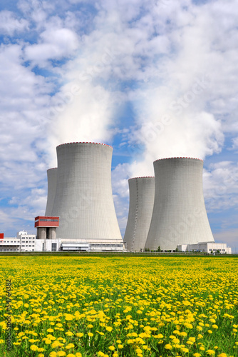 Quadro su tela Nuclear power plant Temelin in Czech Republic