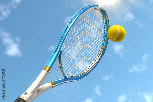 Tennis Racket with Tennis Ball
