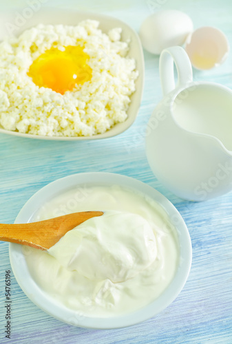 cottage,eggs,milk nd sour cream