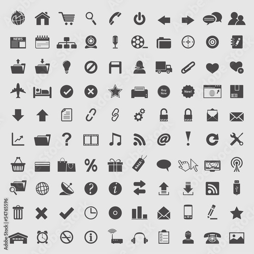 Big collection of web icons. Vector