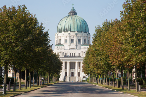 Canvas Print Vienna - Karl Borromäus church in central cemetery