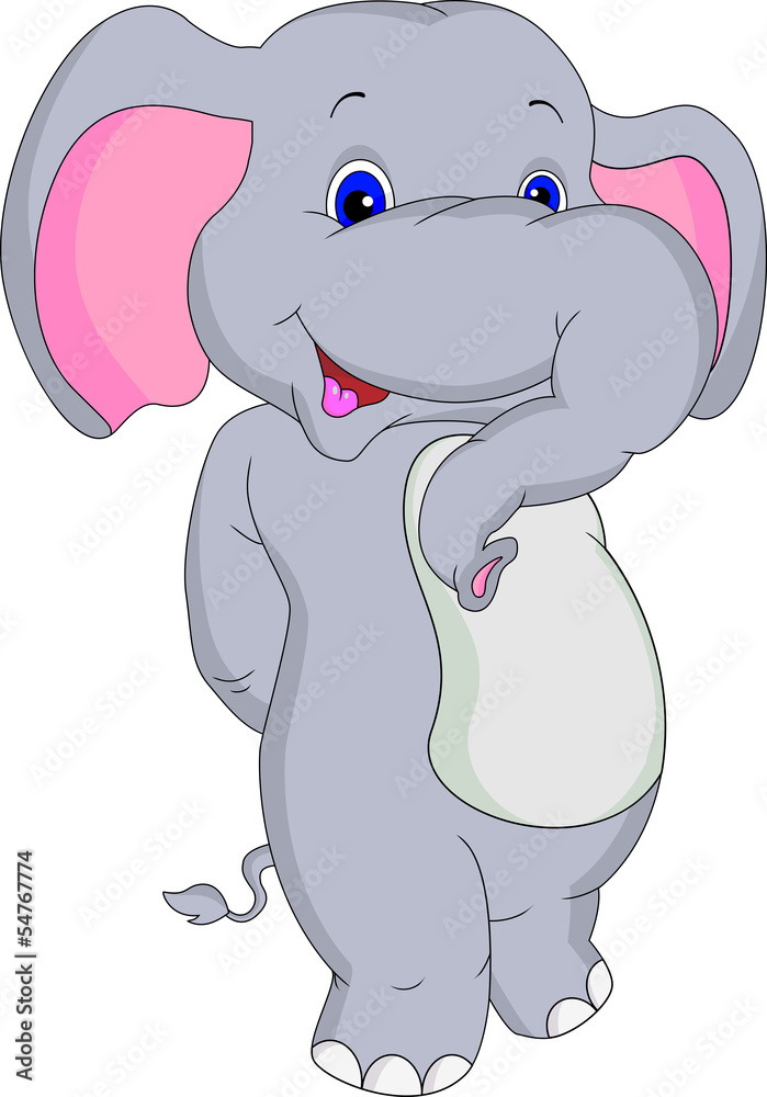 Obraz premium cute elephant cartoon