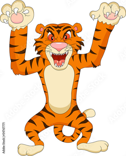 Fototapeta Naklejka Na Ścianę i Meble -  Tiger cartoon