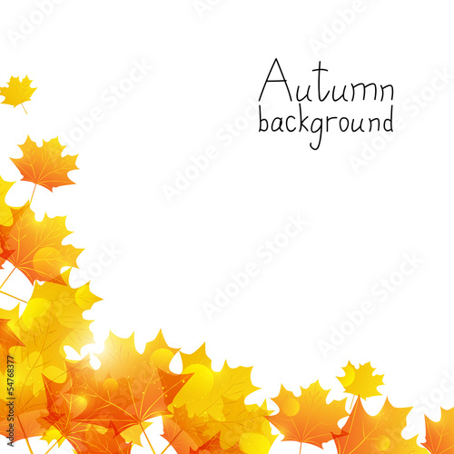 Autumn background with place for text