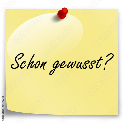 Schon gewusst?