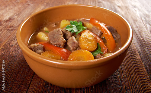 Irish stew with tender lamb meat