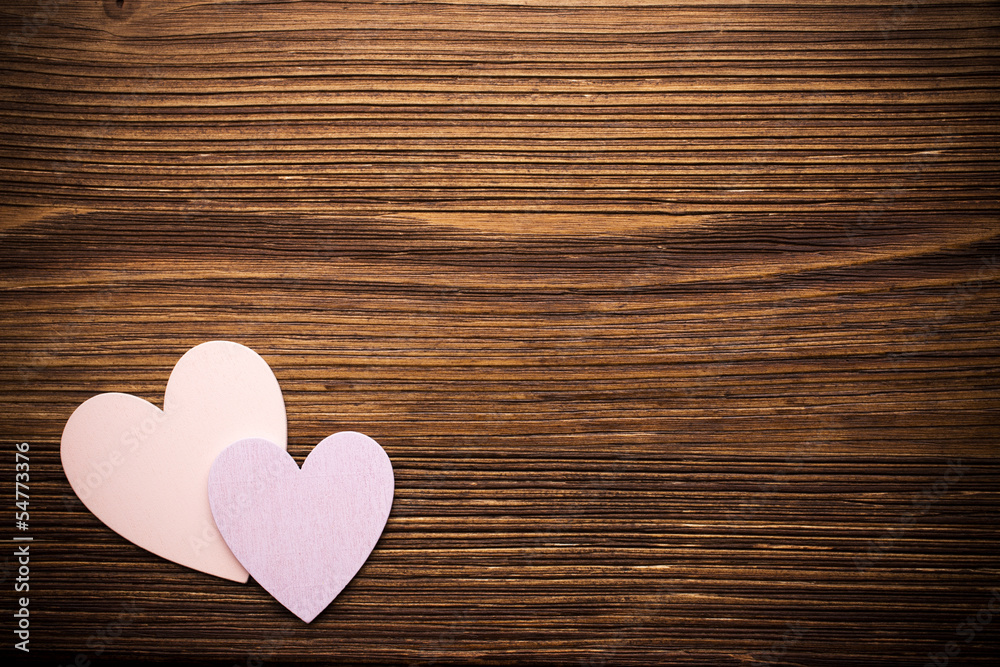Wood hearts. Wood hearts.