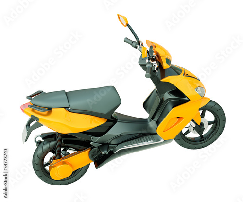 Modern scooter isolated photo