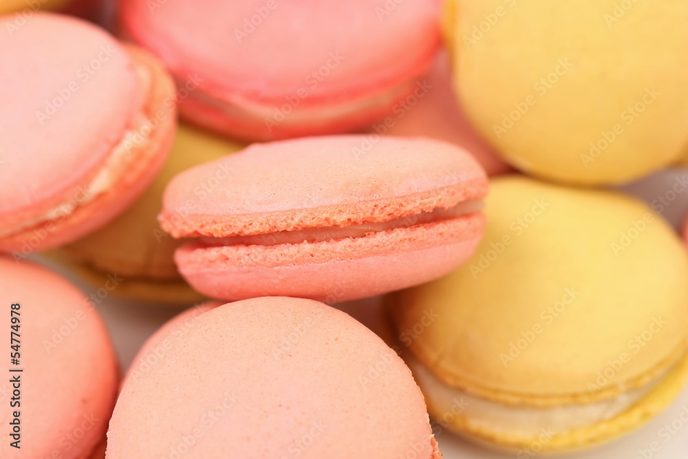 Background of several various macaron cakes. Background of several various macaron cakes.