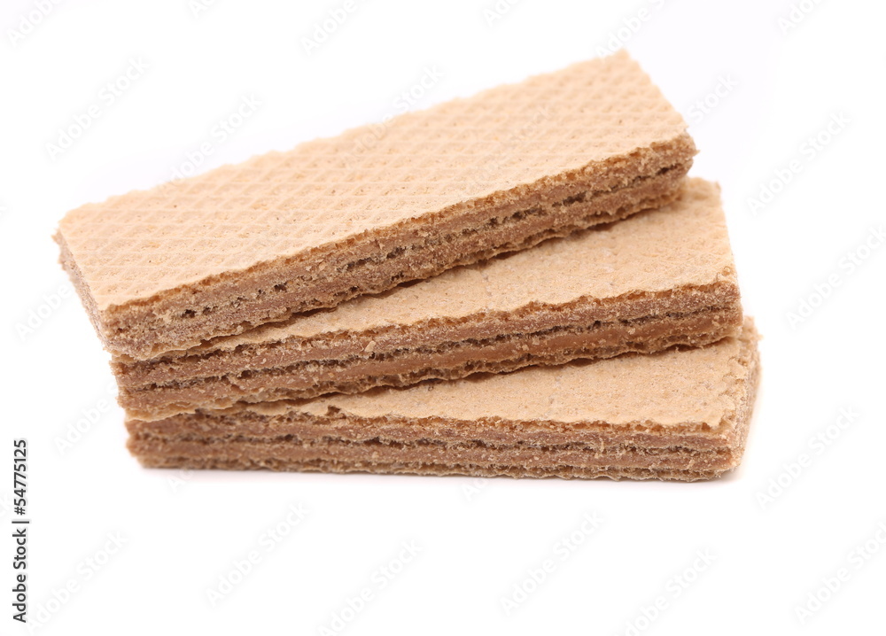 Three chocolate wafer. Three chocolate wafer.