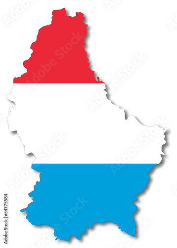 Carte / drapeau du Luxembourg