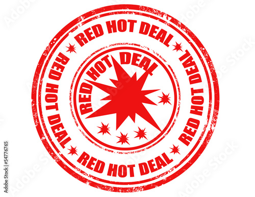 Red hot deal-stamp