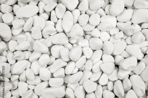 Close up of white stones, pebbles texture