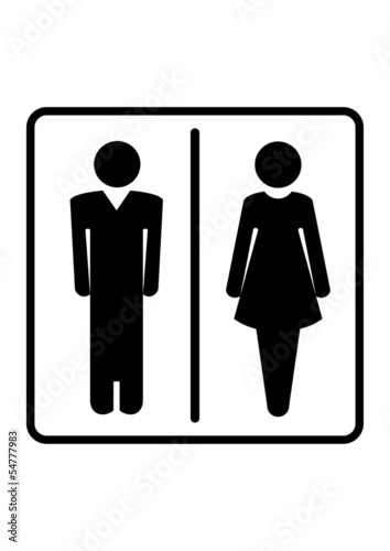Restroom symbols