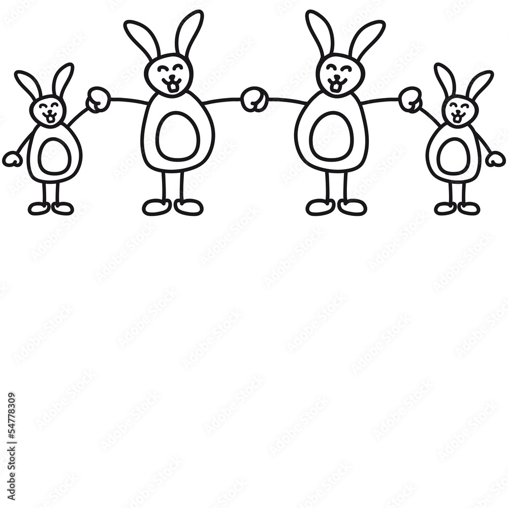 Funny Bunny Family Design Funny Bunny Family Design