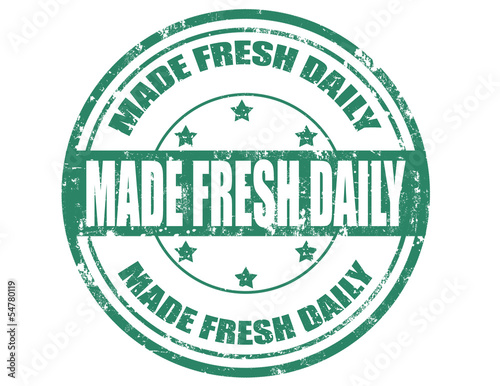 Made fresh daily-stamp