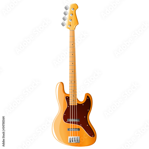 Bass guitar, vector illustration