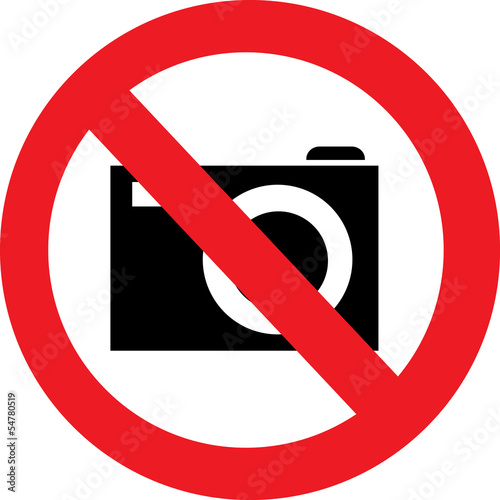 No camera vector sign