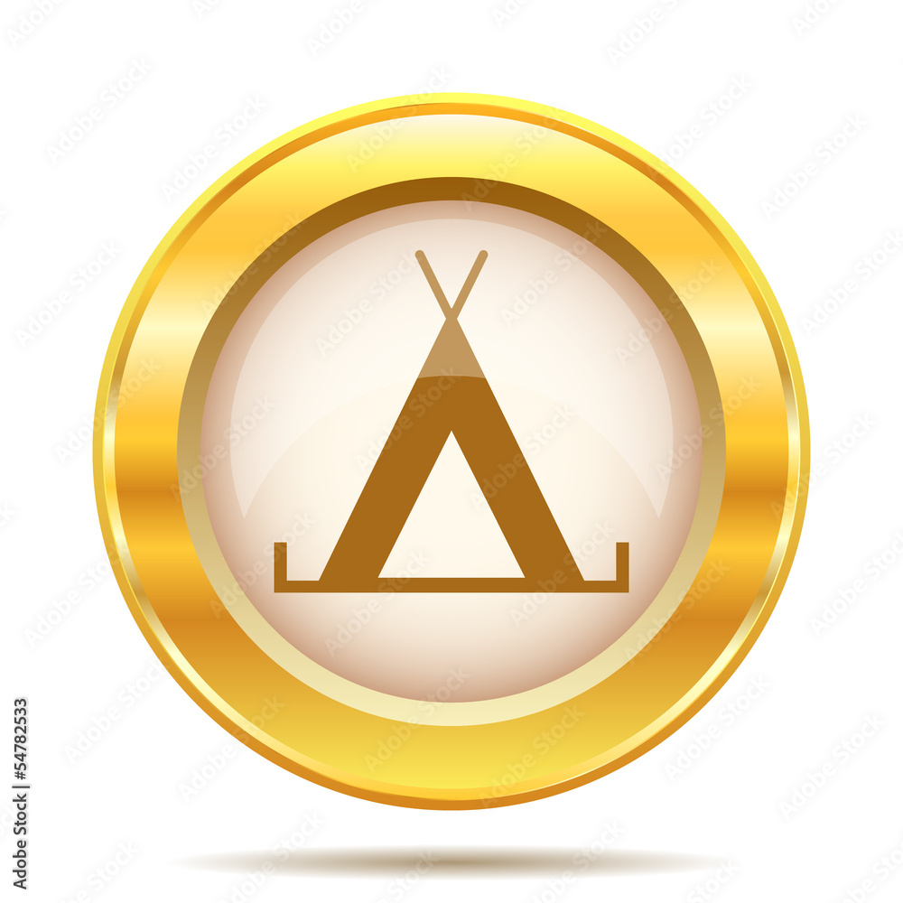 Golden shiny icon