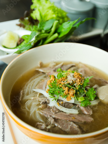 Front of Pho Lao style noodle soup