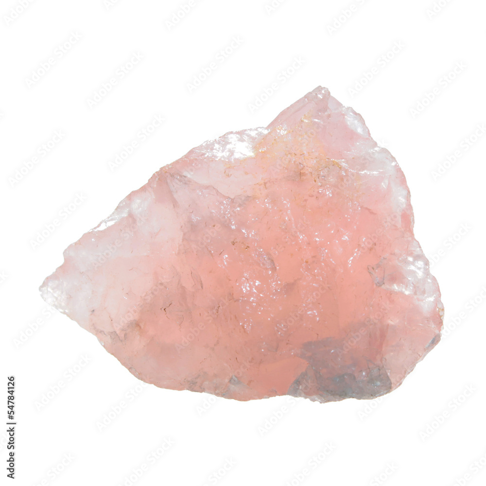 Pink quartz isolated on white Pink quartz isolated on white