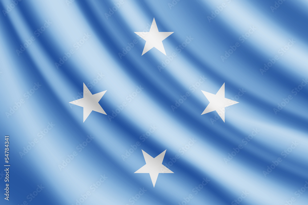 Waving flag of Micronesia, vector Waving flag of Micronesia, vector