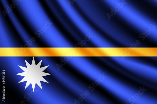 Waving flag of Nauru, vector