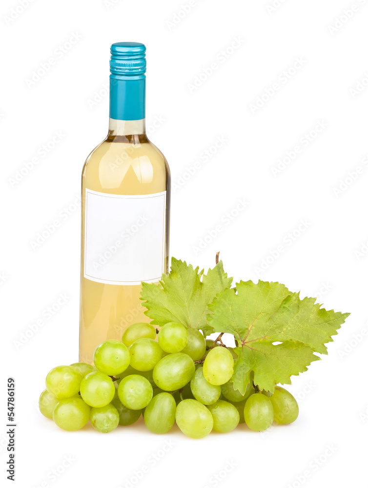 white grapes bottle wine