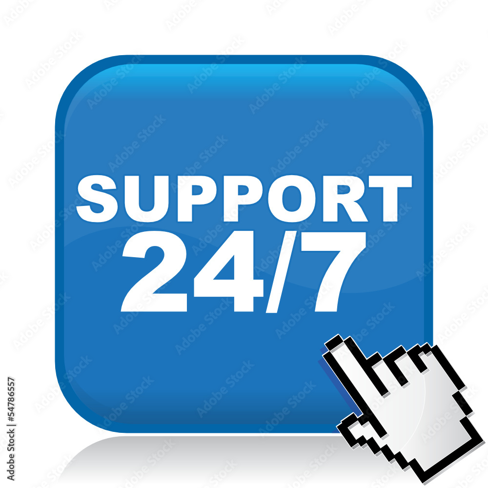 Fototapeta premium SUPPORT 24 7 ICON