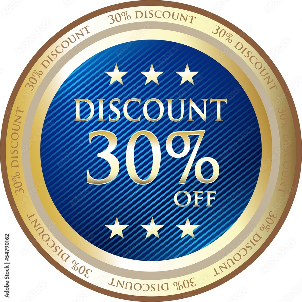 Thirty Percent Discount Blue Medal