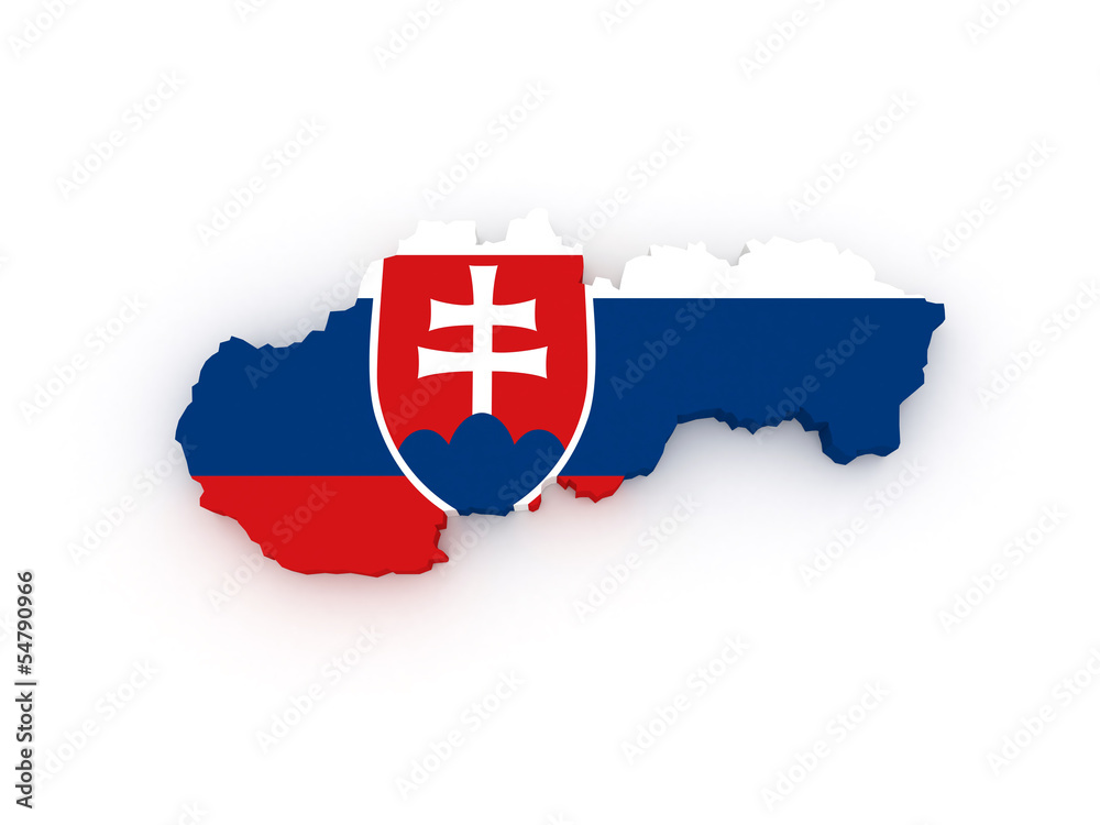 Three-dimensional map of Slovakia. Three-dimensional map of Slovakia.