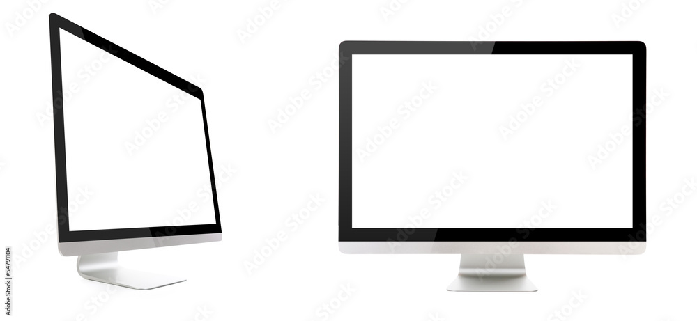Computer display isolated on white background Computer display isolated on white background