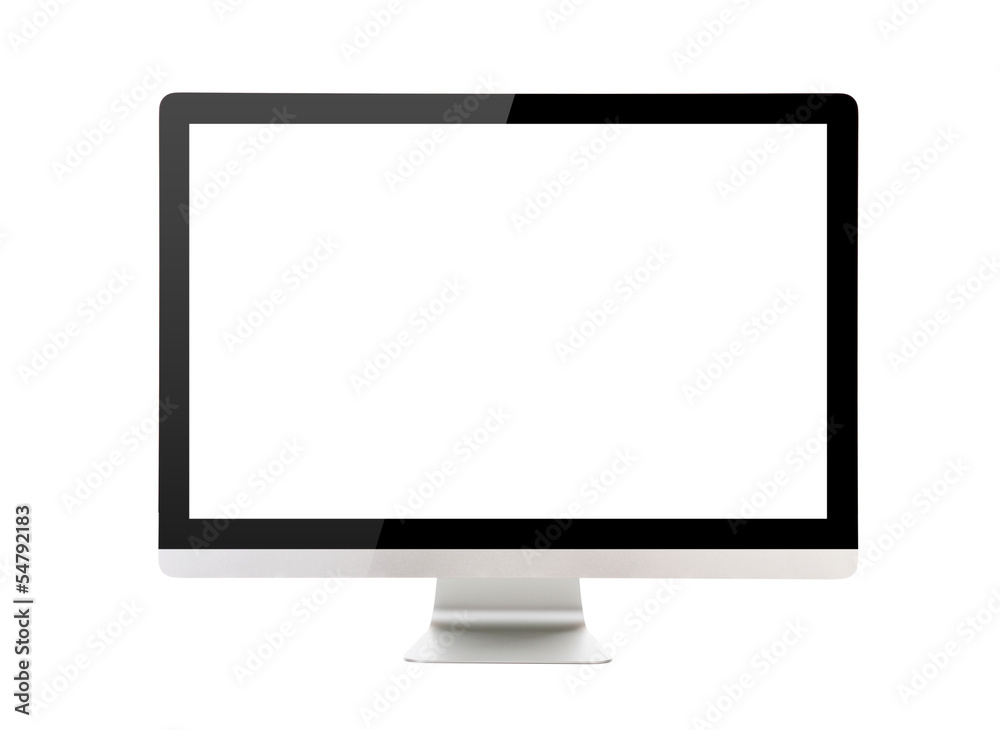 Computer display isolated on white background Computer display isolated on white background