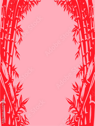 Background Sketch of Oriental Bamboo