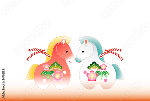 年賀状　馬　午年　