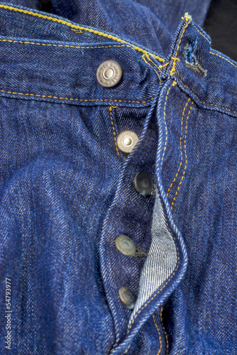 Button Fly jeans blue denim