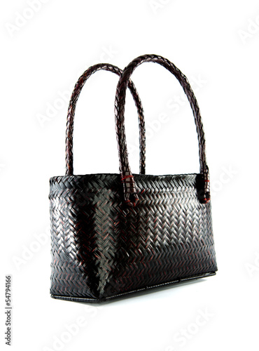 wicker bag isolated