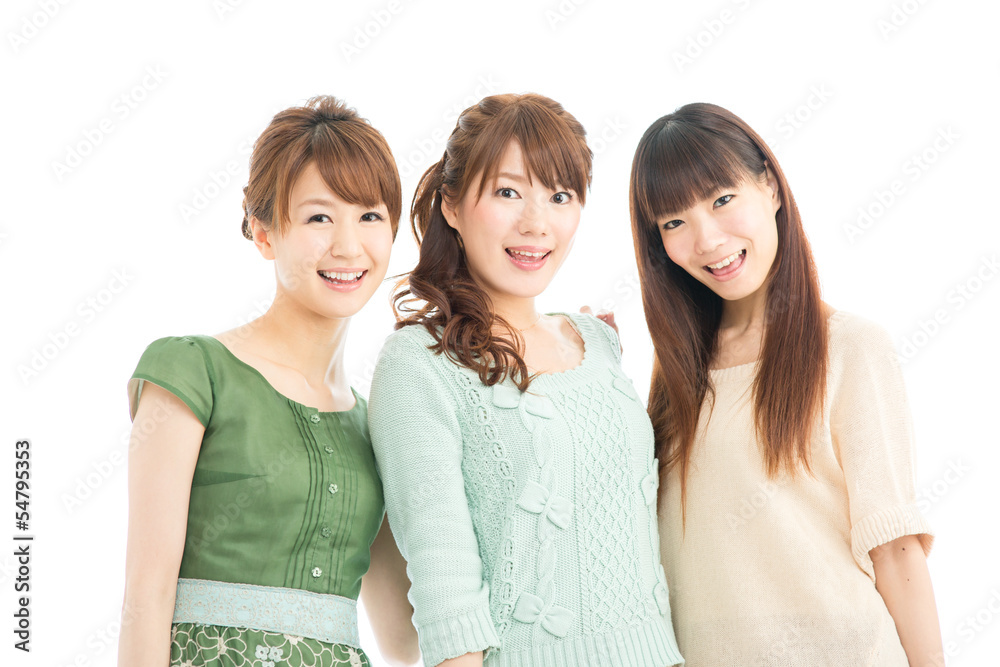Beautiful young women isolated on white background Beautiful young women isolated on white background