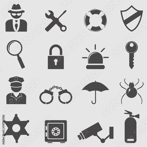 Security icons set.Vector