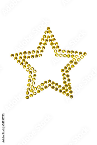 Star made of rhinestones