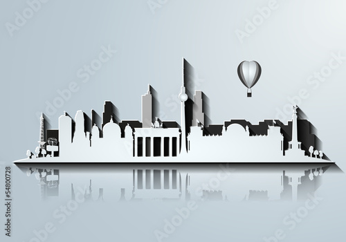 3D Silhouette von Berlin