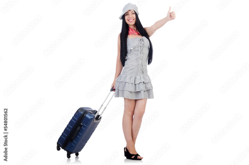 Young woman preparing for vacation Young woman preparing for vacation
