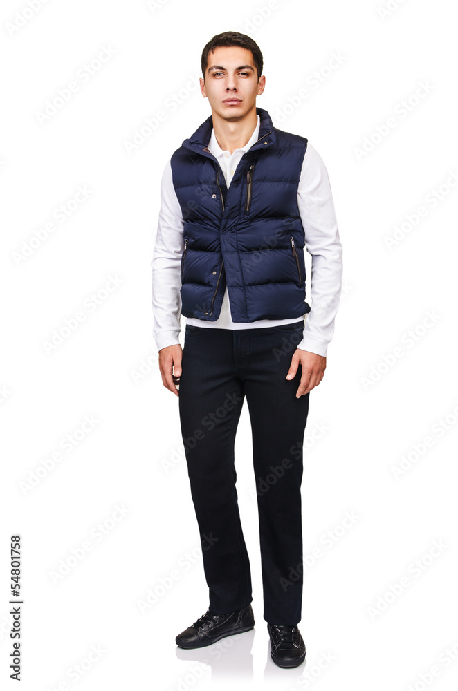 Man in fashion look isolated on white Man in fashion look isolated on white