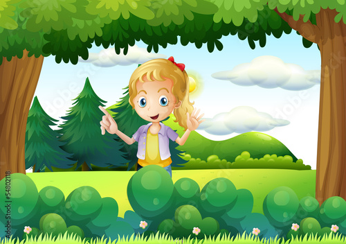 A young lady in the farm