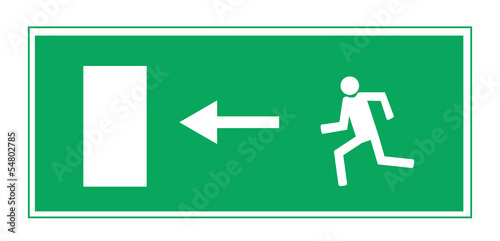 Fire exit. Vector illustration