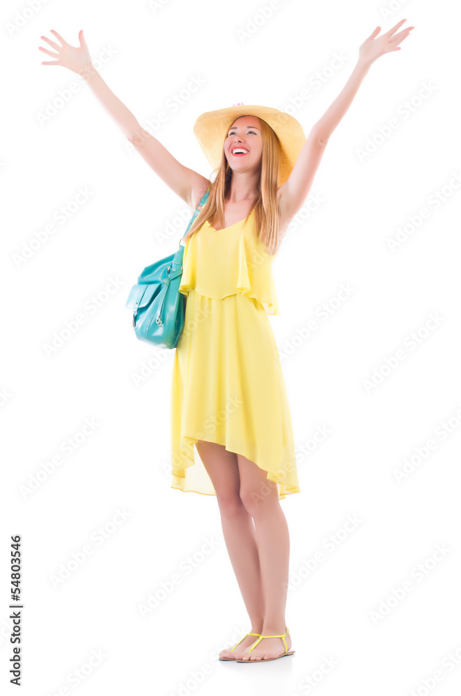 Young woman preparing for vacation