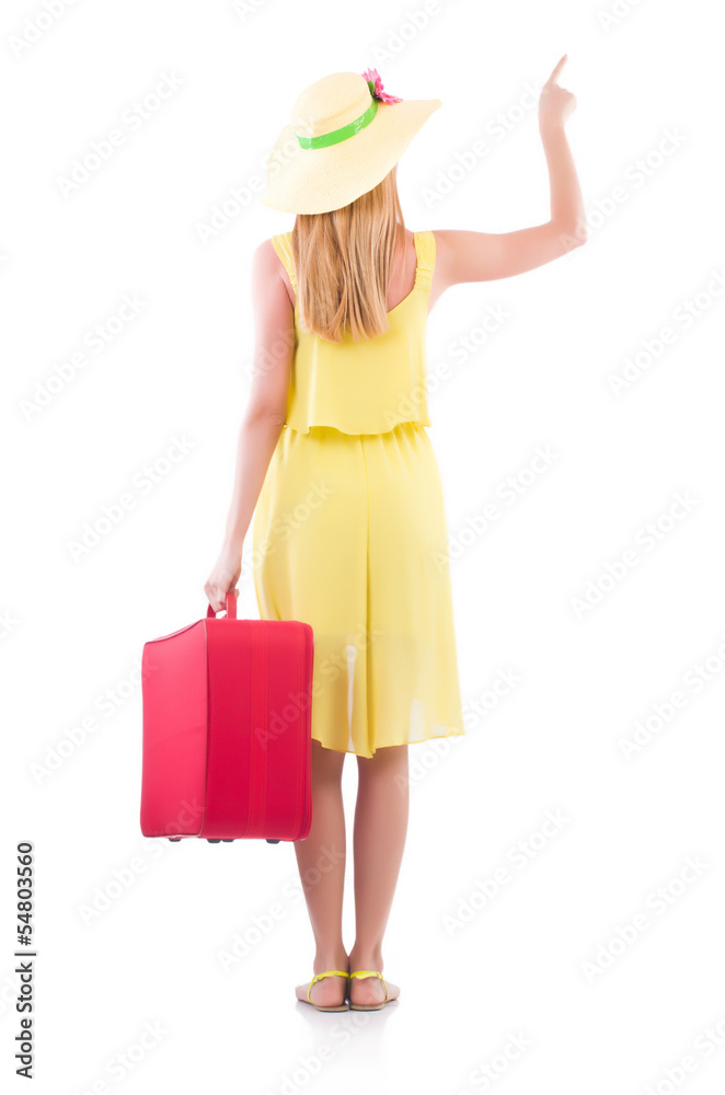Young woman preparing for vacation Young woman preparing for vacation