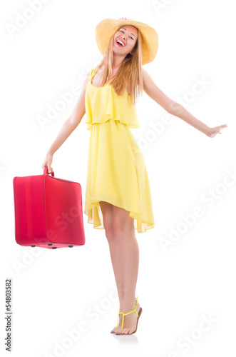Young woman preparing for vacation