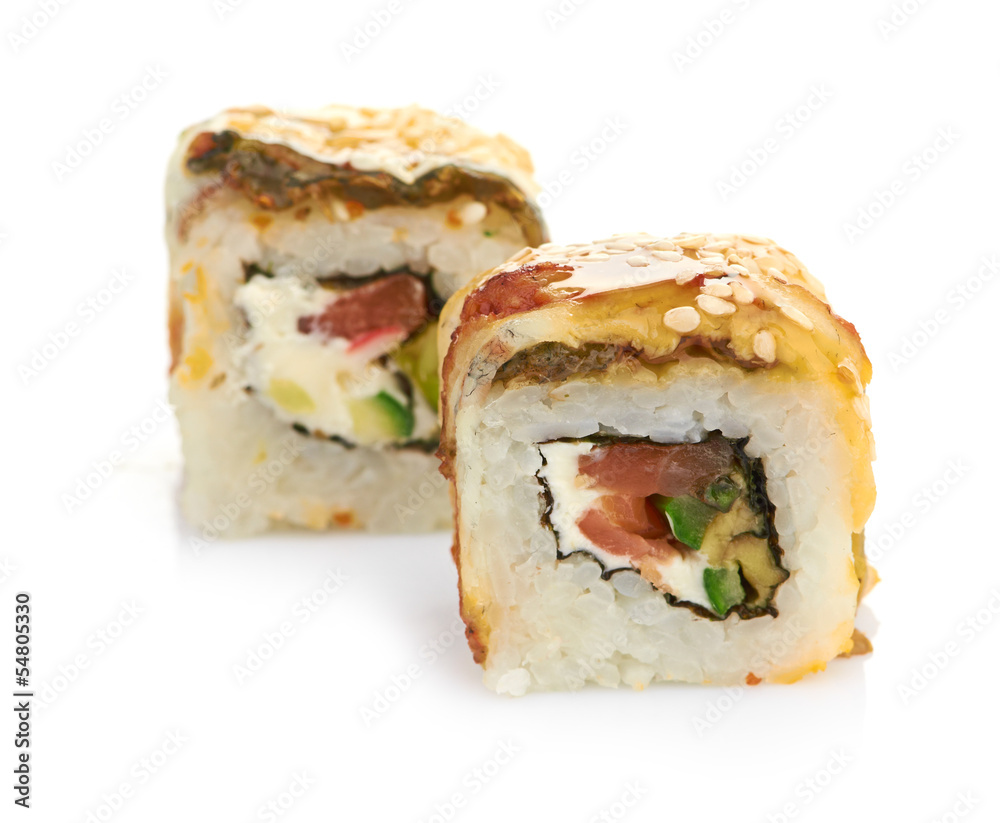 sushi isolated on white